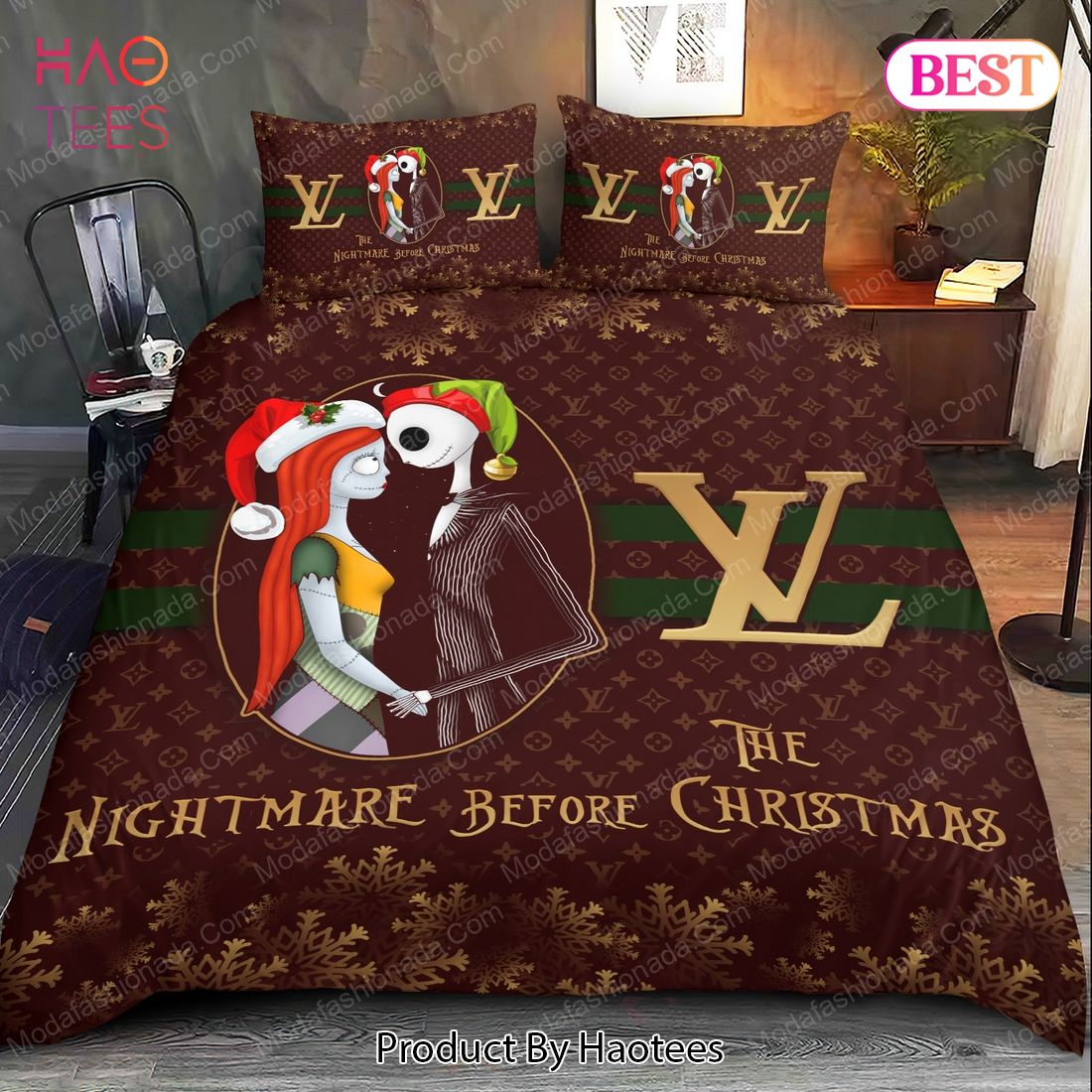 Buy The Nightmare Before Chrismas Louis Vuitton Bedding Sets Bed Sets, Bedroom Sets, Comforter Sets, Duvet Cover, Bedspread Luxury Store