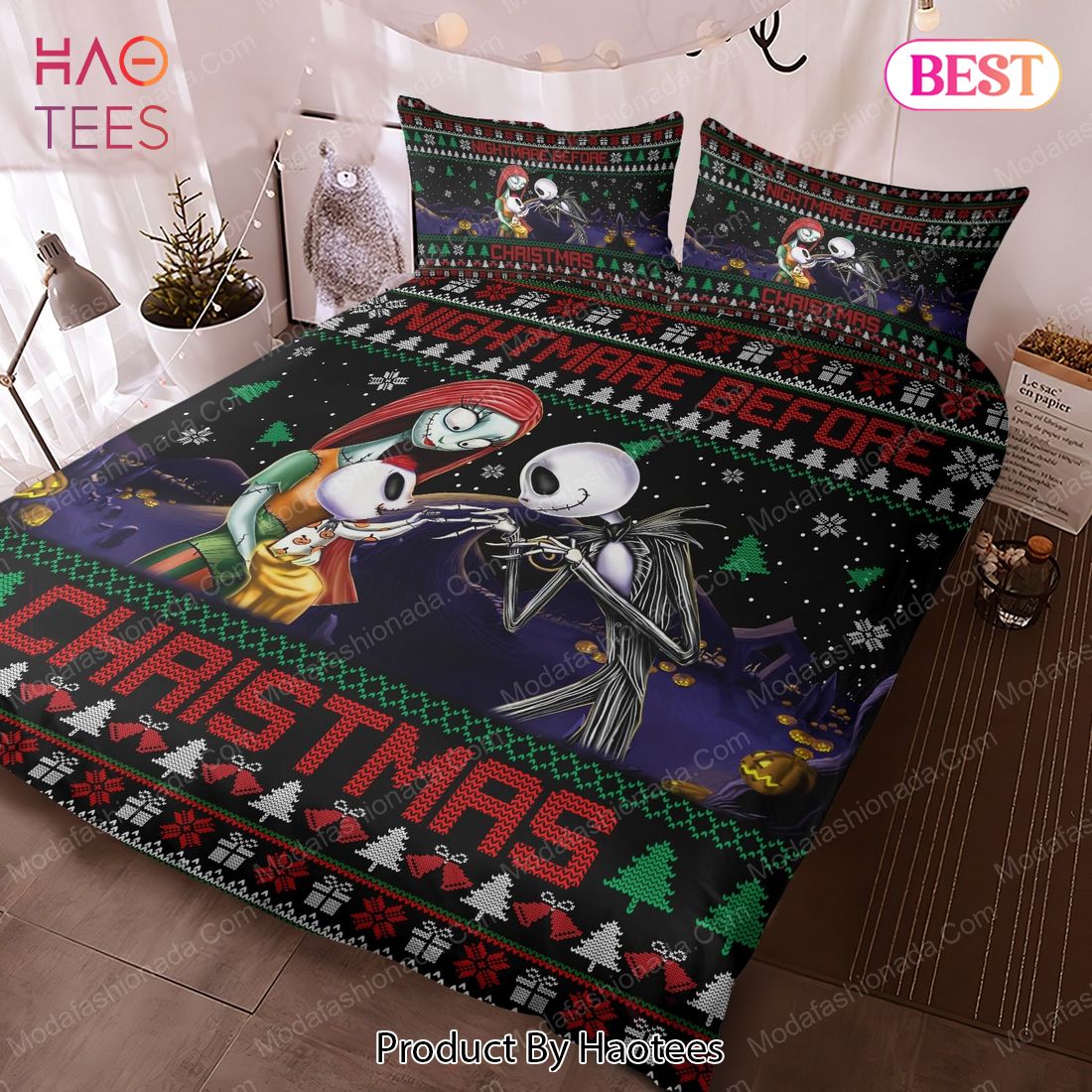 Nightmare before outlet christmas blanket set