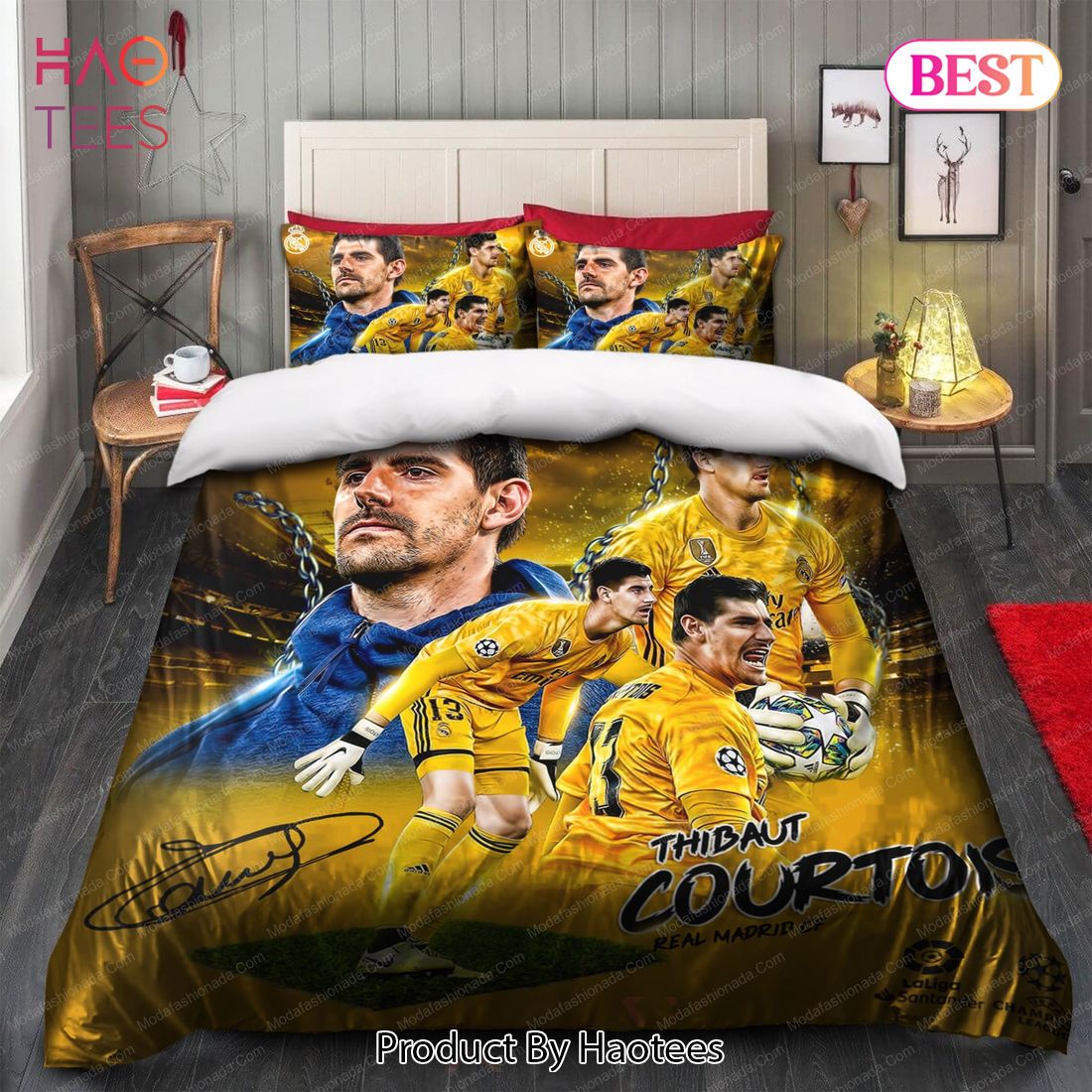 Buy Thibaut Courtois Real Madrid 27 Bedding Sets Bed Sets, Bedroom Sets ...