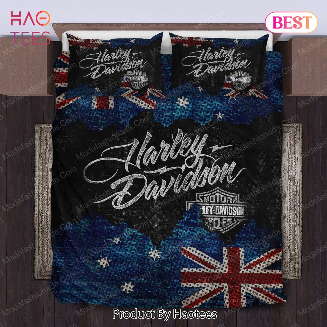 Buy Vintage Harley Davidson Flag Australia Bedding Sets Bed Sets, Bedroom Sets, Comforter Sets, Duvet Cover, Bedspread Luxury Store