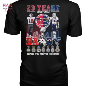 23 Years 2000 2023 Tom Brady Thank You For The Memories Shirt