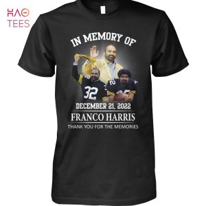In Memory Of December 21 2022 Franco Harris Thank You For The Memories Shirt