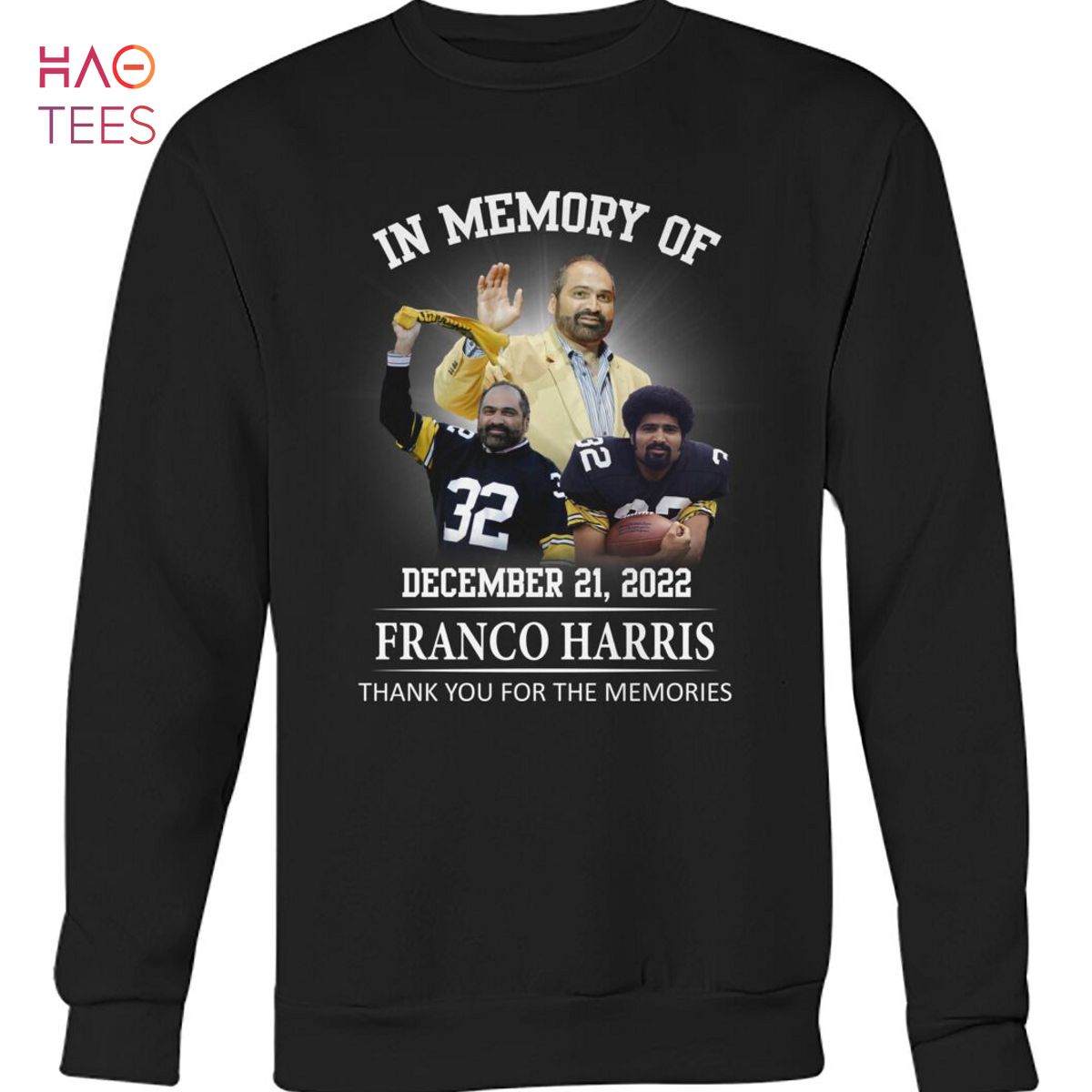 In Memory Of December 21 2022 Franco Harris Thank You For The Memories Shirt In Memory Of December 21 2022 Franco Harris Thank You For The Memories Shirt