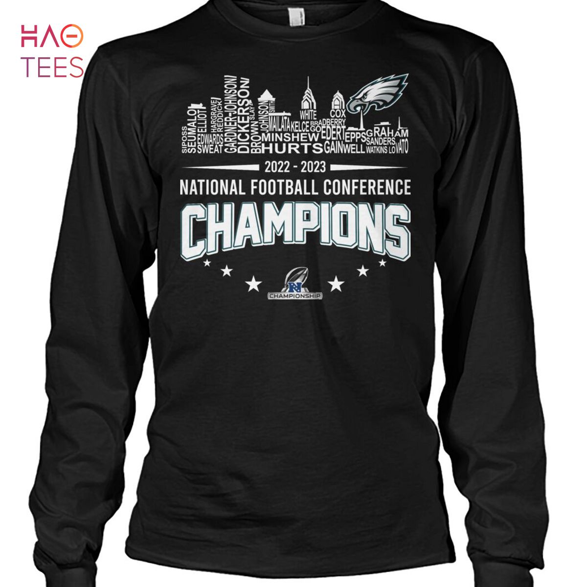 Philadelphia Eagles Youth NFC Conference Champs black tee