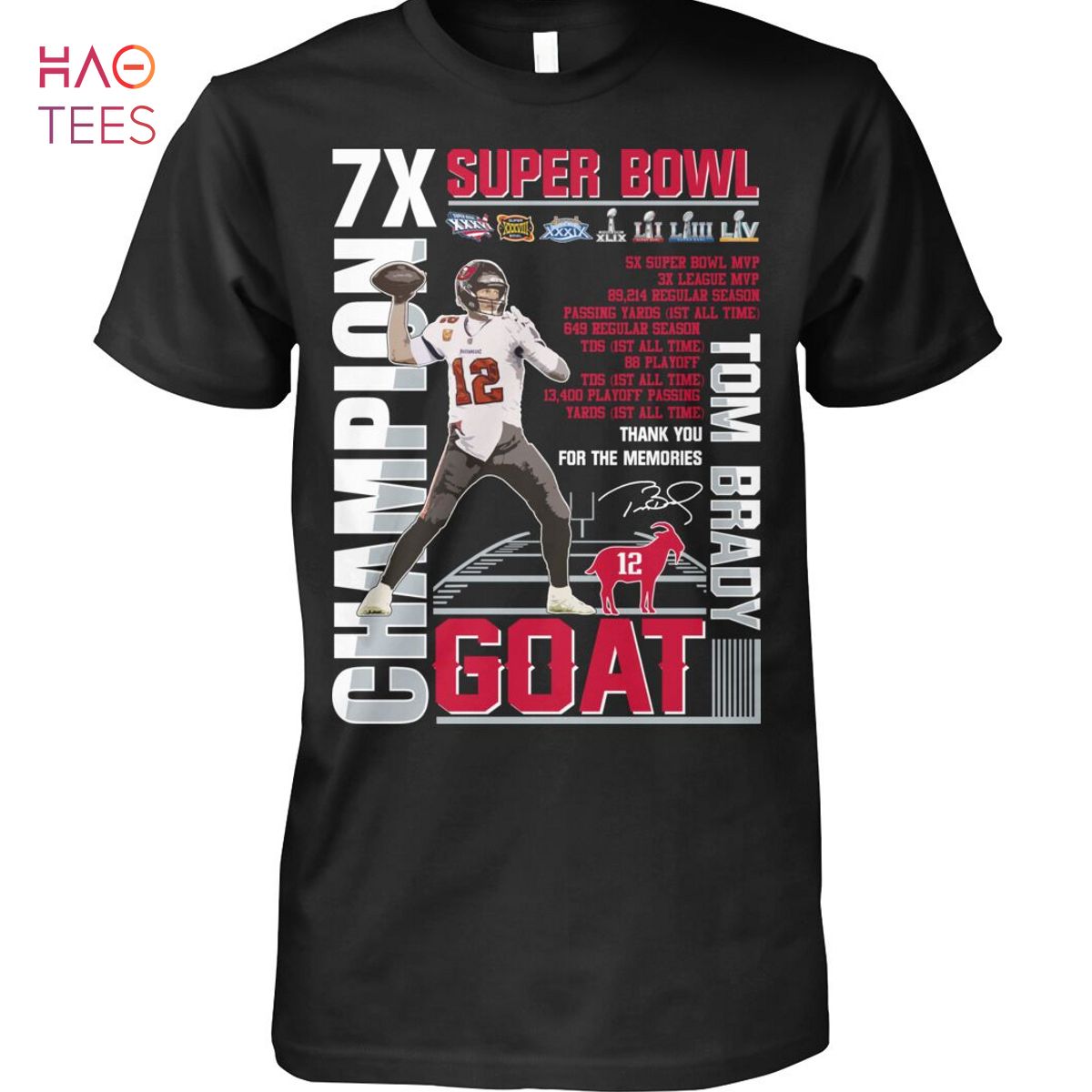 7X Super Bowl Tom Brady Champion Shirt