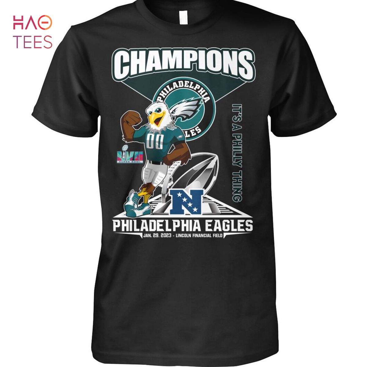 Champions Philadelphia Eagles 2023 Lincoln Finacial Field Shirt