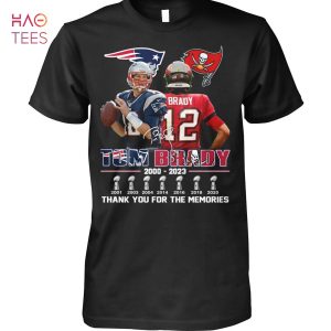 12 Tom Brady 2000 2022 Thank You For The Memories Signatures T-Shirt -  Anynee