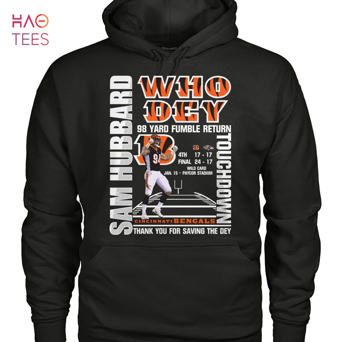 Sam Hubbard Cincinnati Bengals Football Retro T-Shirt