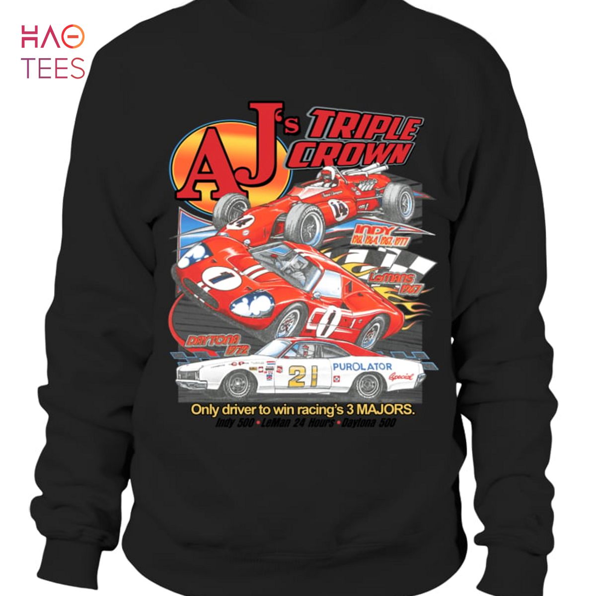 Triple Crown Only Driver To Win Racing 3 Majors Shirt Triple Crown Only Driver To Win Racing 3 Majors Shirt