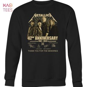 Vintage 42 Years Thank You For Memories Womens Metallica T Shirt