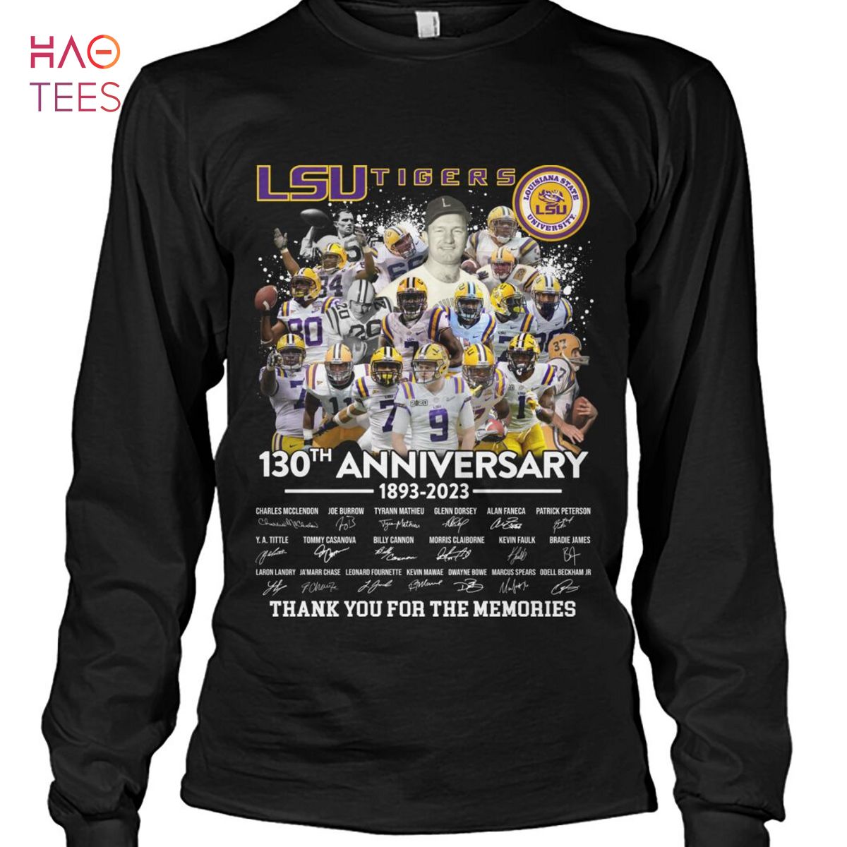 LSU Tigers 130 Anniversary 1893 2023 Thank You For The Memories T Shirt LSU Tigers 130 Anniversary 1893 2023 Thank You For The Memories T Shirt