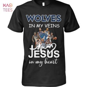 Minnesota Timberwolves In My Veins Jesus In My Heart T Shirt