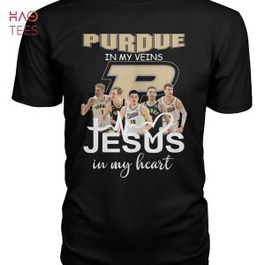Purdue Boilermakers In My Veins Jesus In My Heart T Shirt