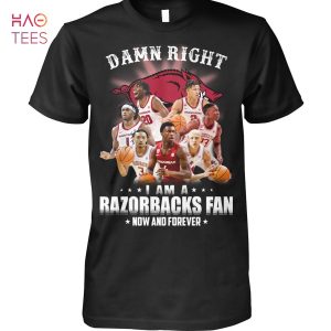 Damn Right I Am A Arkansas Razorbacks Fan Now And Forever T Shirt