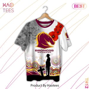 NRL Brisbane Broncos 2023 ANZAC Day T-Shirt