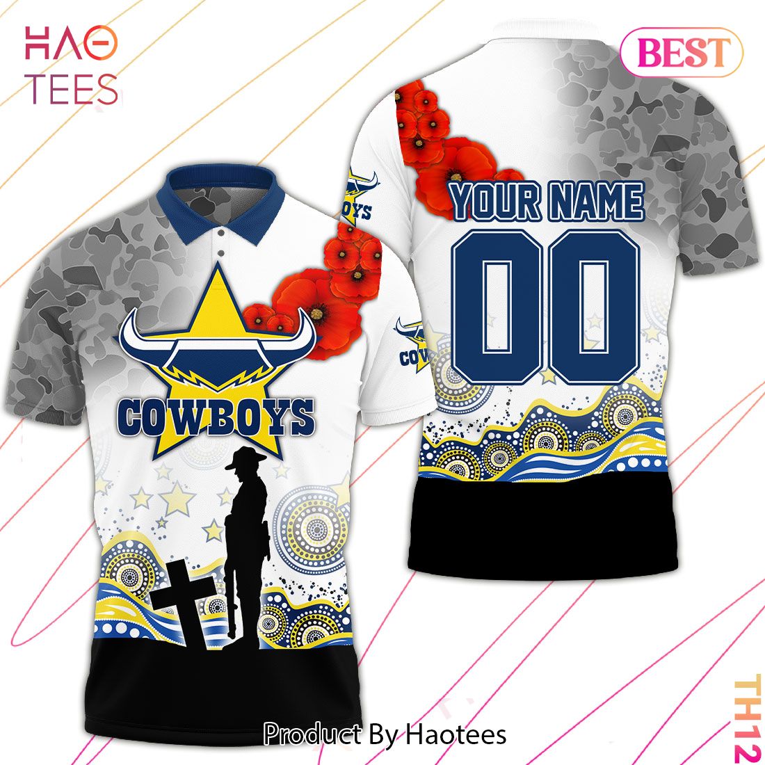 North Queensland Cowboys Custom Name & Number NRL Baseball Jersey Best Gift  For Men And Women Fans