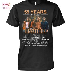 55 Years 1968 2023 Led Zeppelin Thank You For The Memories T Shirt