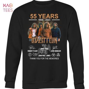 55 Years 1968 2023 Led Zeppelin Thank You For The Memories T Shirt