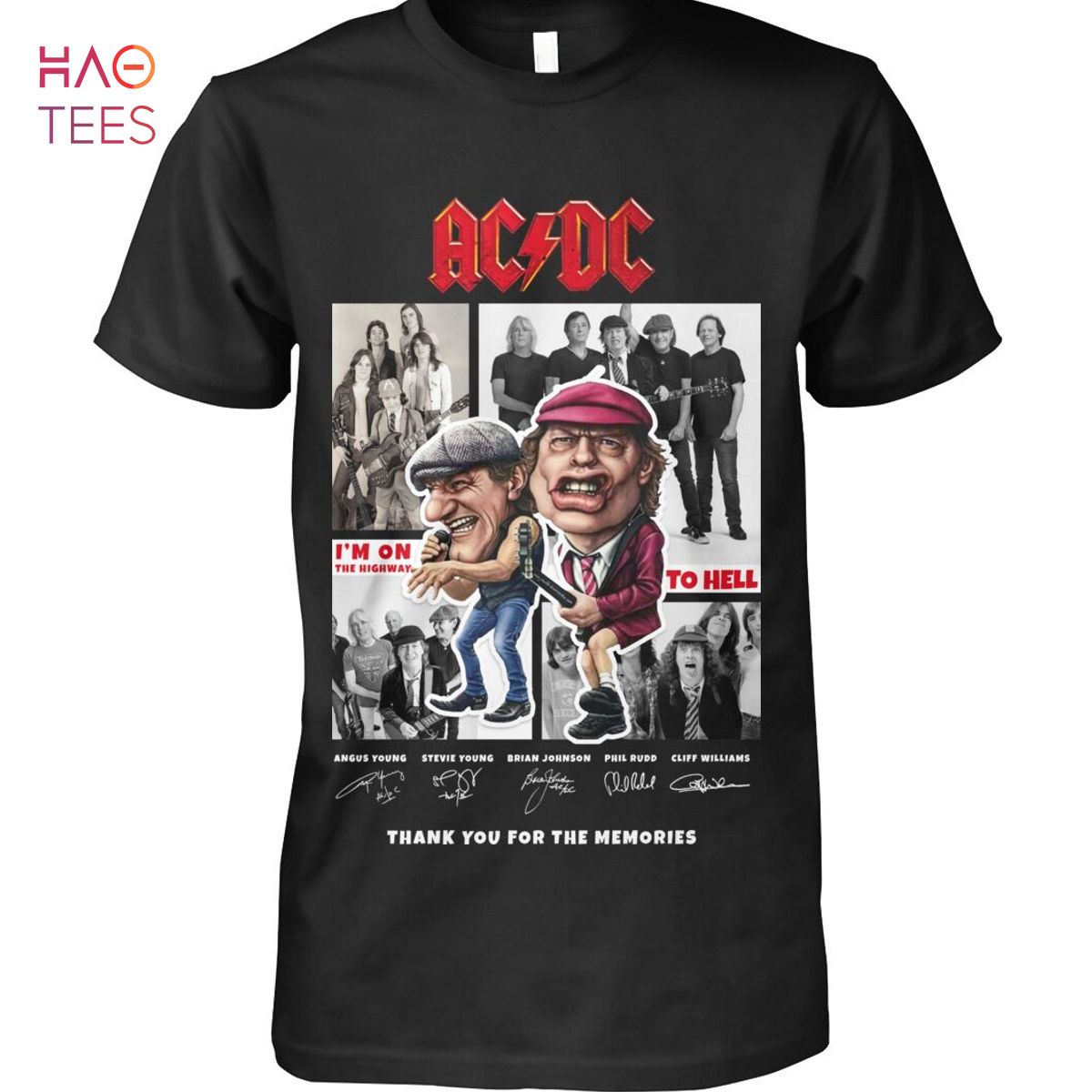 AC DC Rock Band Thank You For The Memories T Shirt AC DC Rock Band Thank You For The Memories T Shirt