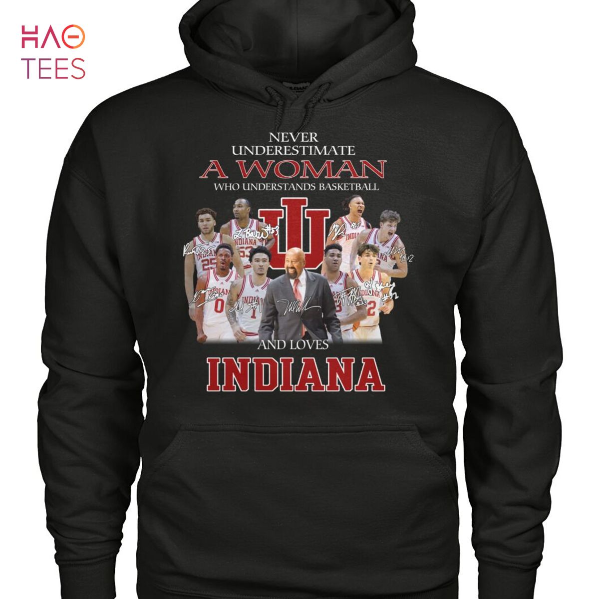 Indiana University Basketball Tee Unisex Soft Style Red 