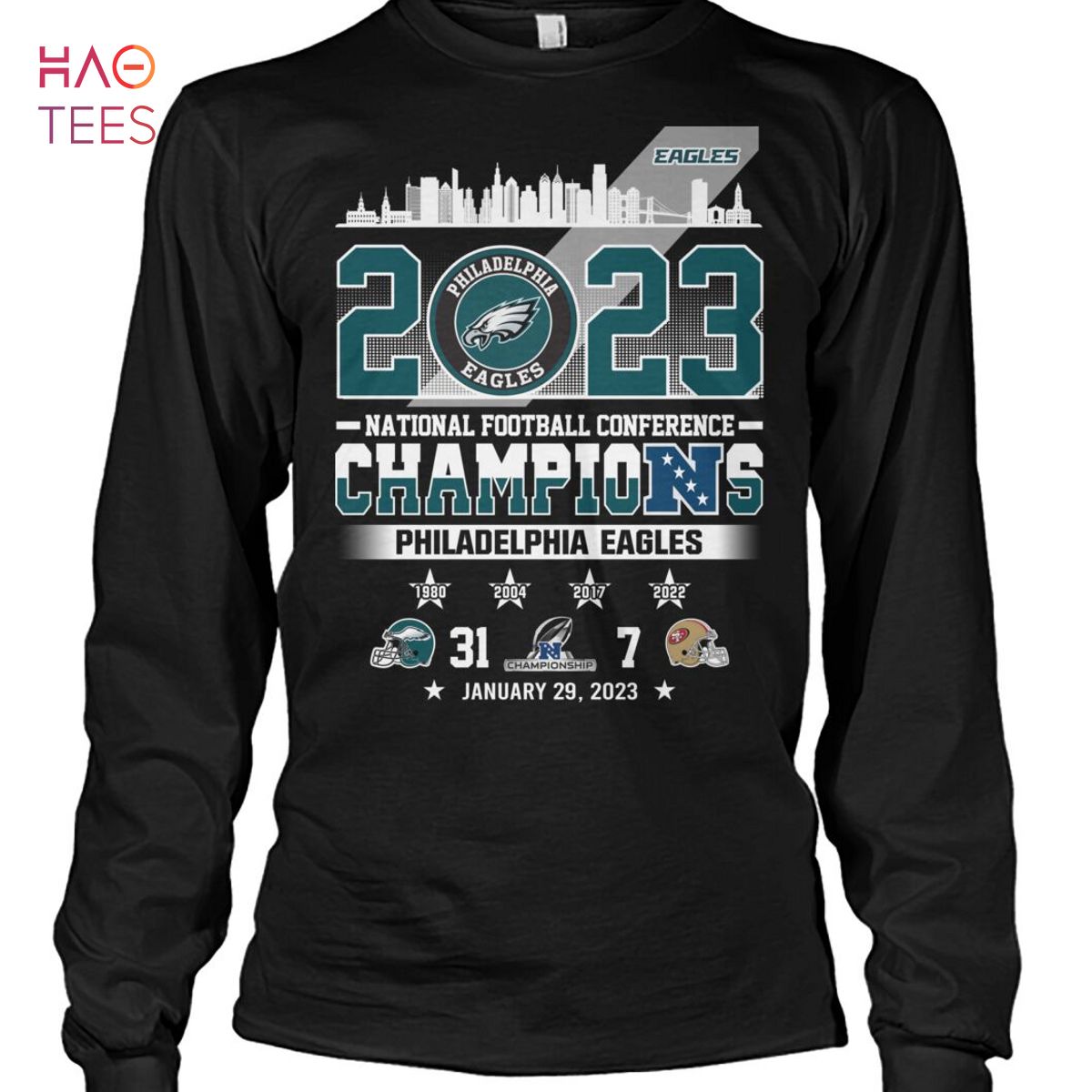 2023 Nation Football Conference Champions Philadelphia Eagles T Shirt