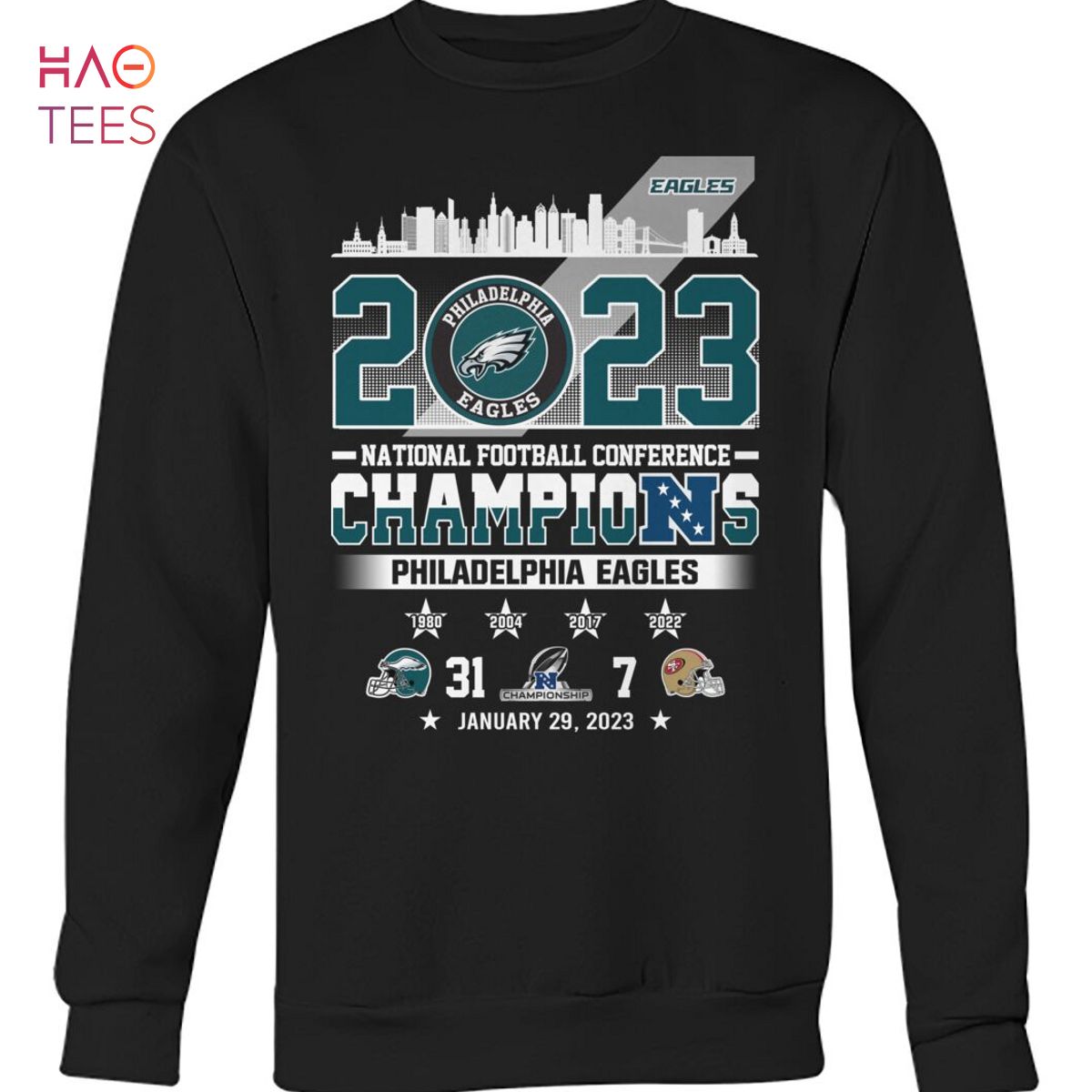 Philadelphia Eagles 2022 NFC East Division Champions 3D Hoodie