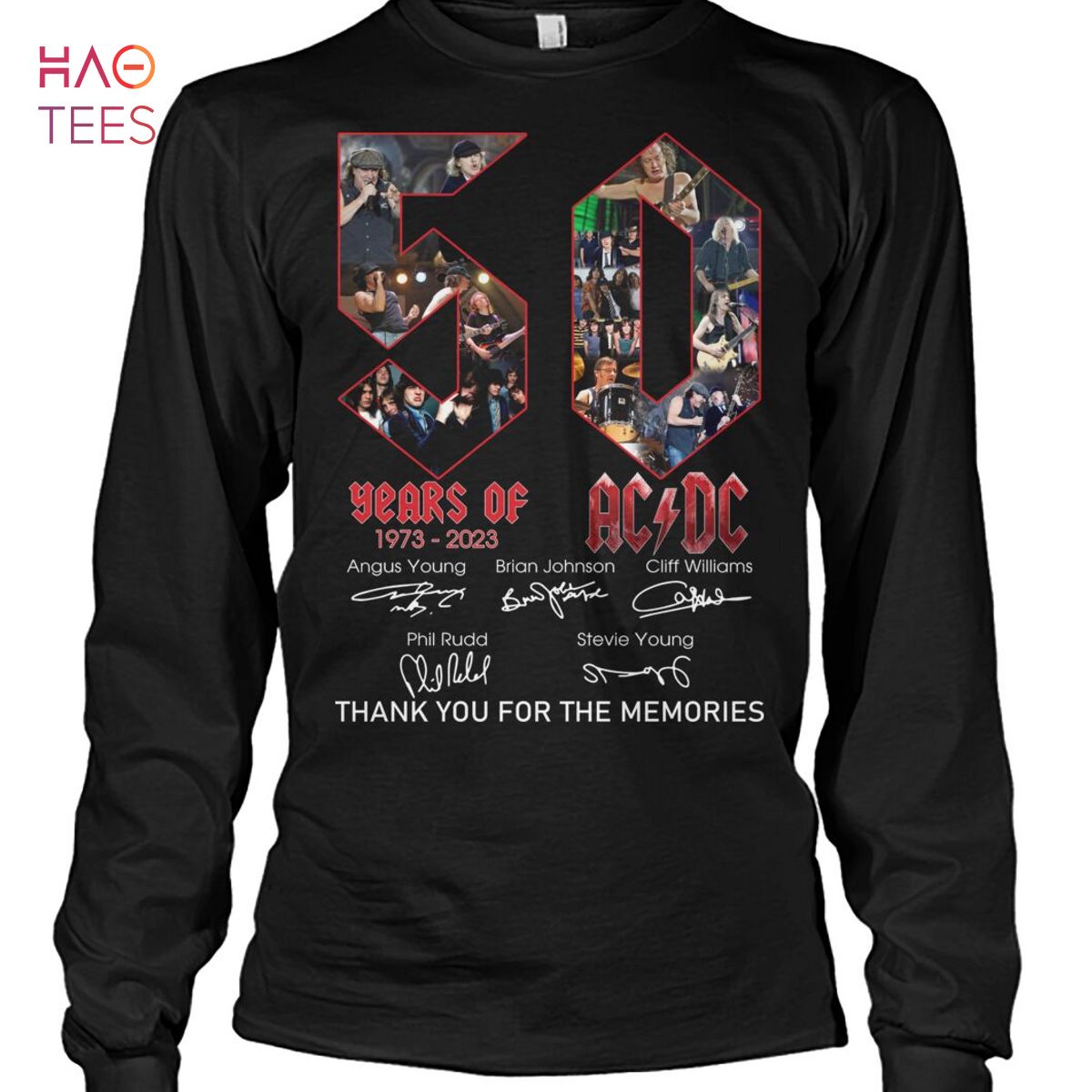 AC DC 50 Years Of 1973 2023 Thank You For The Memories Hot T Shirt
