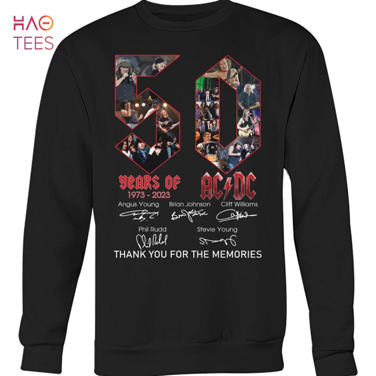 AC DC 50 Years Of 1973 2023 Thank You For The Memories Hot T Shirt