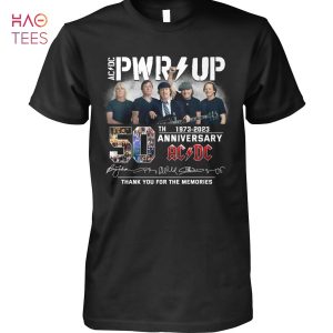 AC DC Pwr Up 1973 2023 50 Anniversary Thank You For The Memories T Shirt