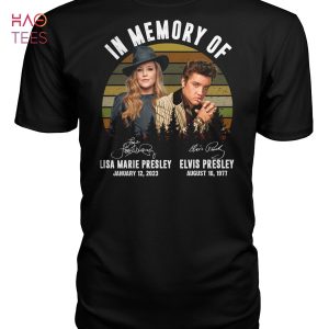 In Memory Of Lisa Marie Presley 2023 And Elvis Presley T Shirt
