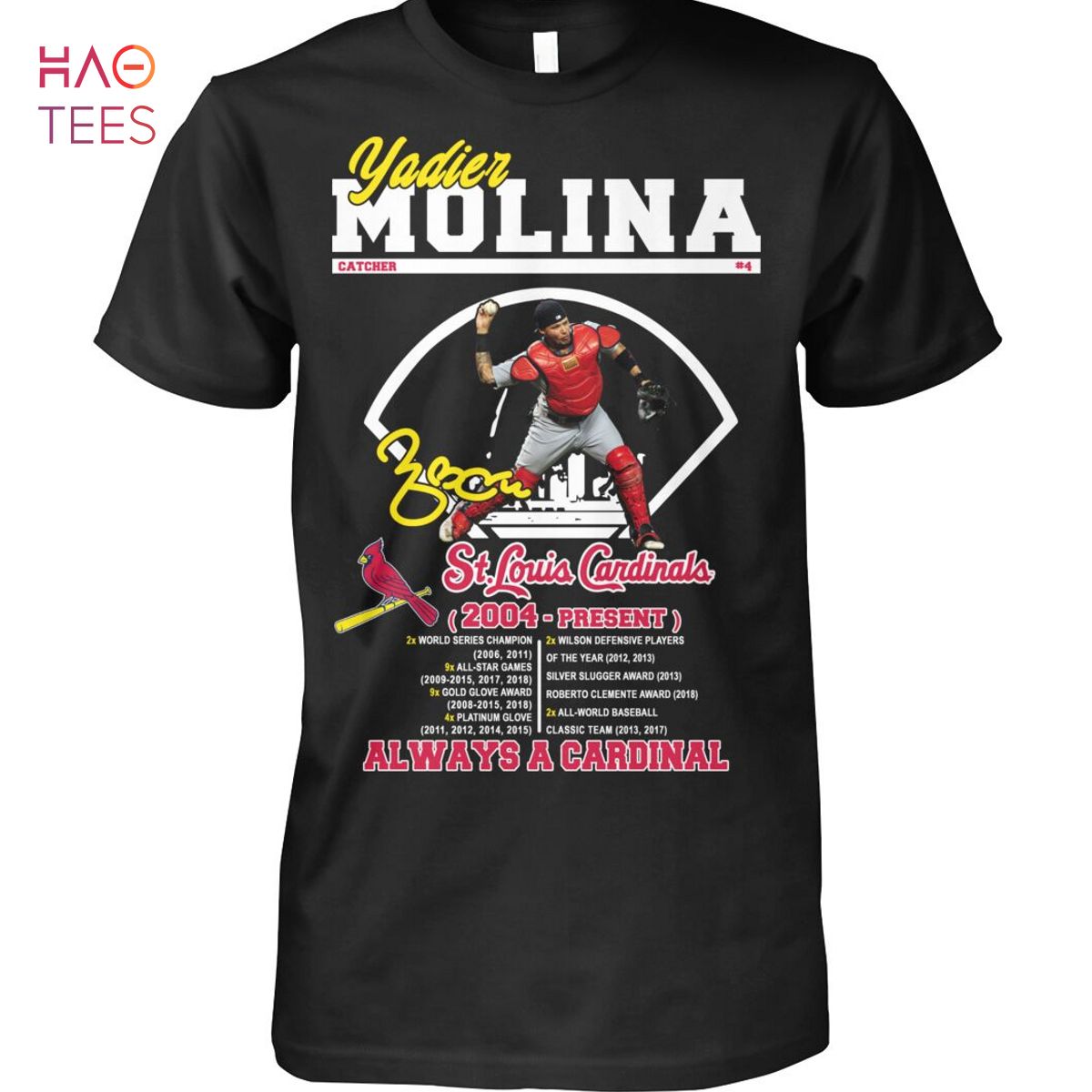 No. 4 Yadier Molina Catcher St. Louis Cardinals 2004-present always a  Cardinal t-shirt by To-Tee Clothing - Issuu