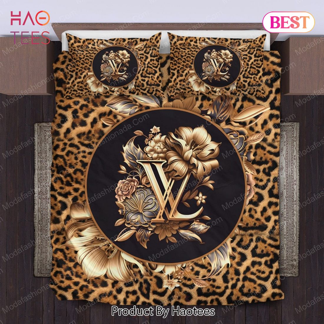 Buy Flowers And Leopard Pattern Louis Vuitton Bedding Sets Bed Sets With  Twin, Full, Queen, King Size