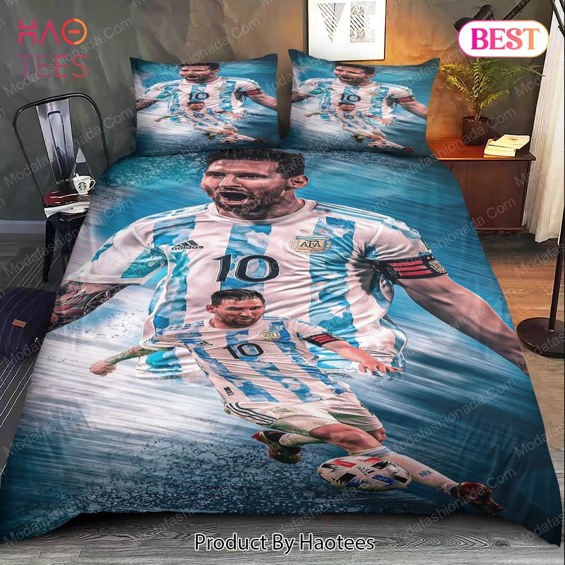 Buy Lionel Messi Argentina Bedding Sets 01 Bed Sets, Bedroom Sets, Comforter Sets, Duvet Cover, Bedspread