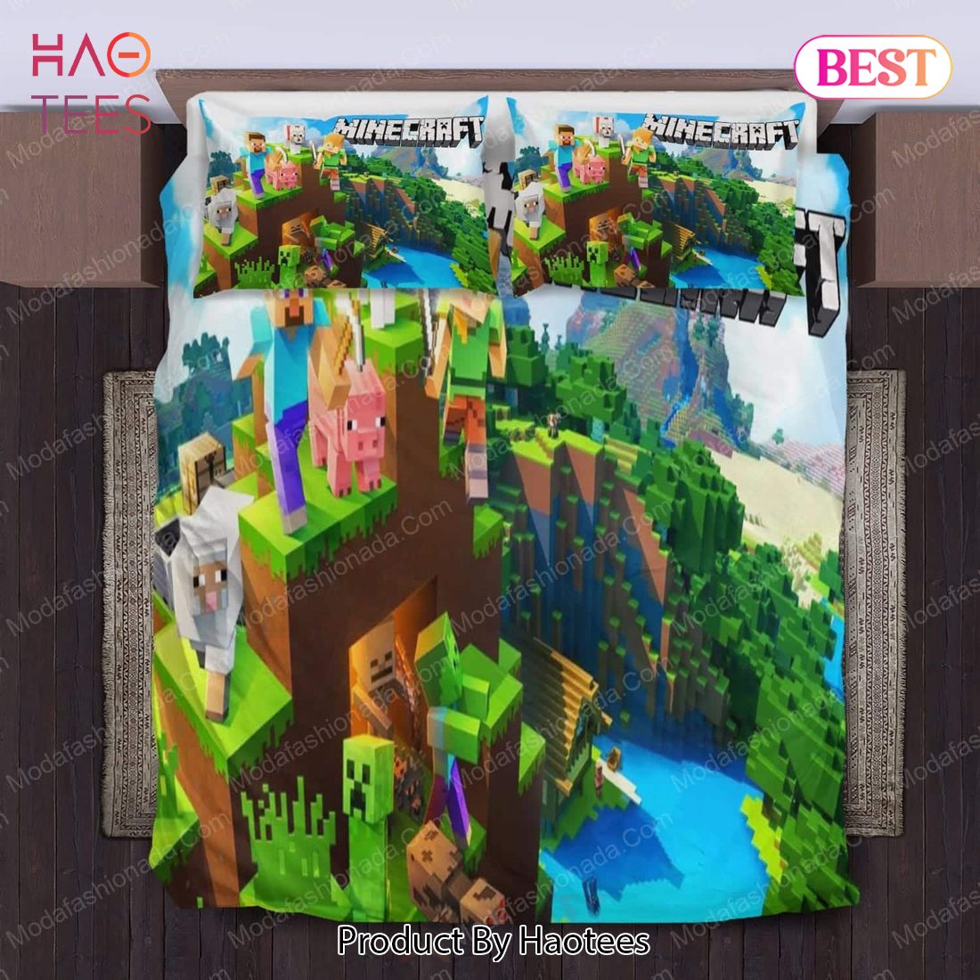 Buy Minecraft Bedding Sets 02 Bed Sets, Bedroom Sets, Comforter Sets, Duvet Cover, Bedspread