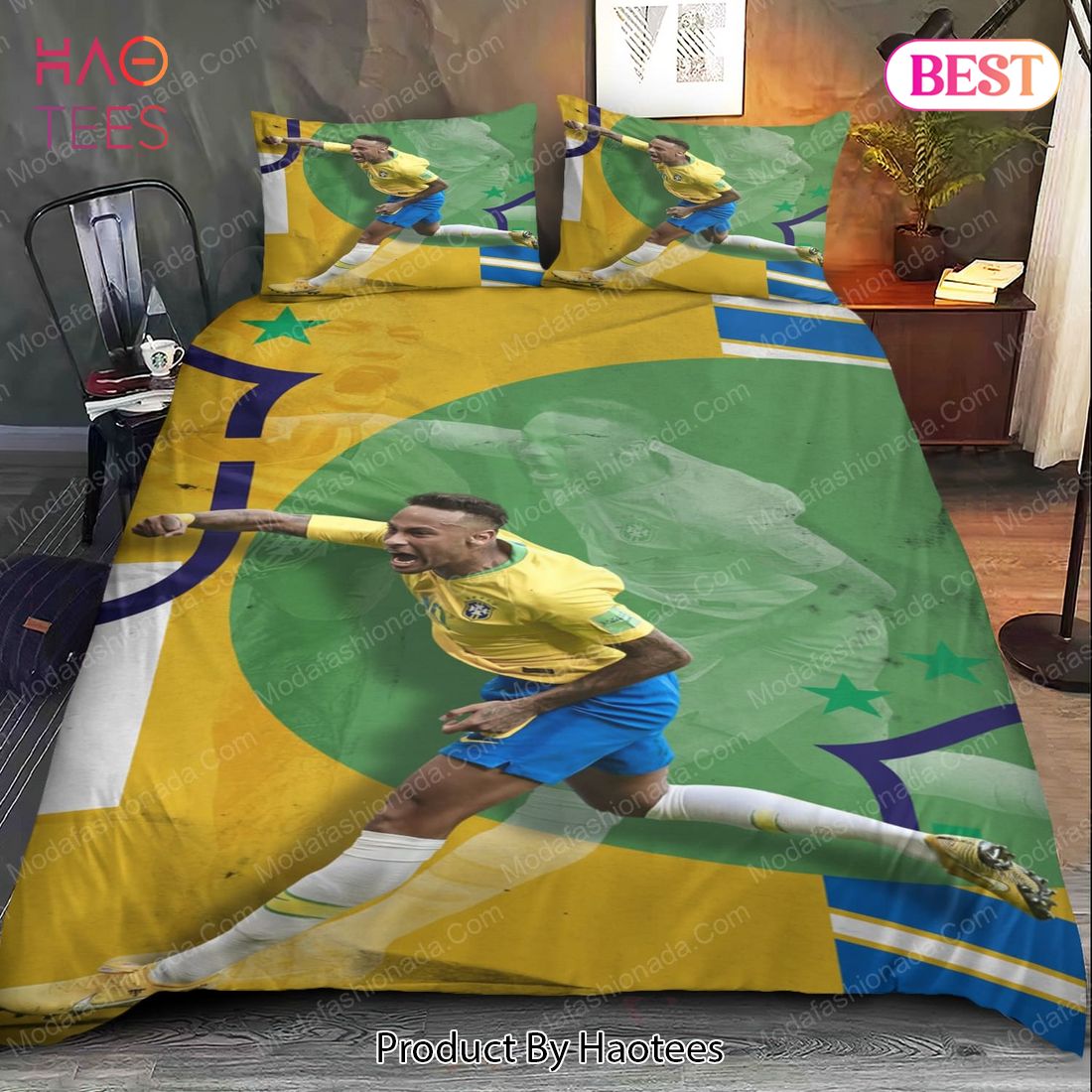 Buy Neymar Brazil Bedding Sets 02 Bed Sets, Bedroom Sets, Comforter Sets, Duvet Cover, Bedspread