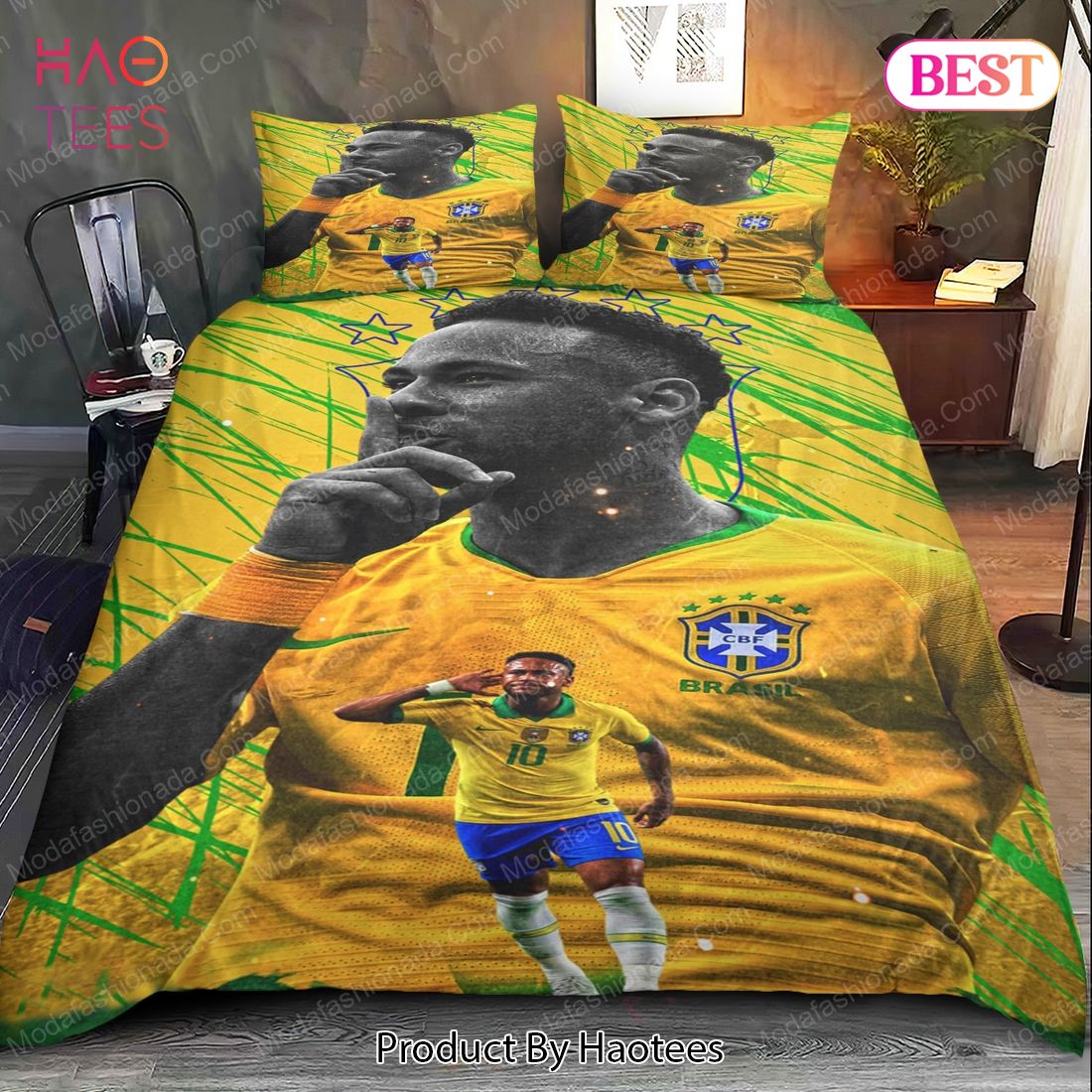 Buy Neymar Brazil Bedding Sets 03 Bed Sets, Bedroom Sets, Comforter Sets, Duvet Cover, Bedspread