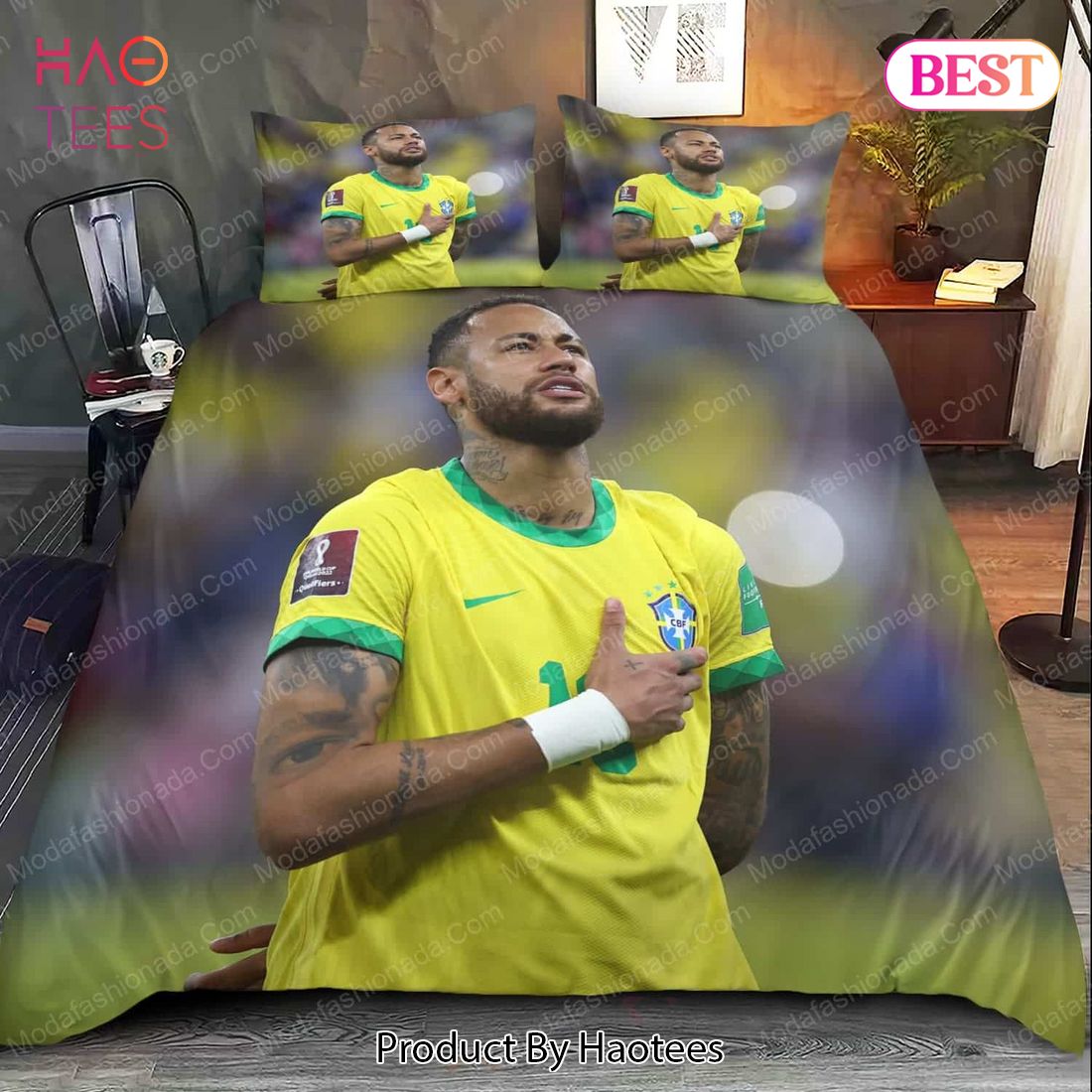 Buy Neymar Brazil Bedding Sets Bed Sets, Bedroom Sets, Comforter Sets, Duvet Cover, Bedspread