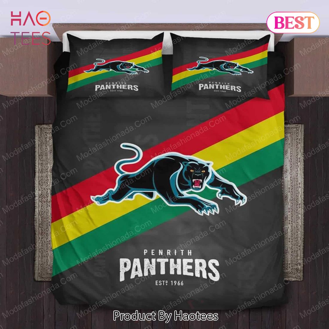 Buy Penrith Panthers Logo Bedding Sets 01 Bed Sets, Bedroom Sets, Comforter Sets, Duvet Cover, Bedspread