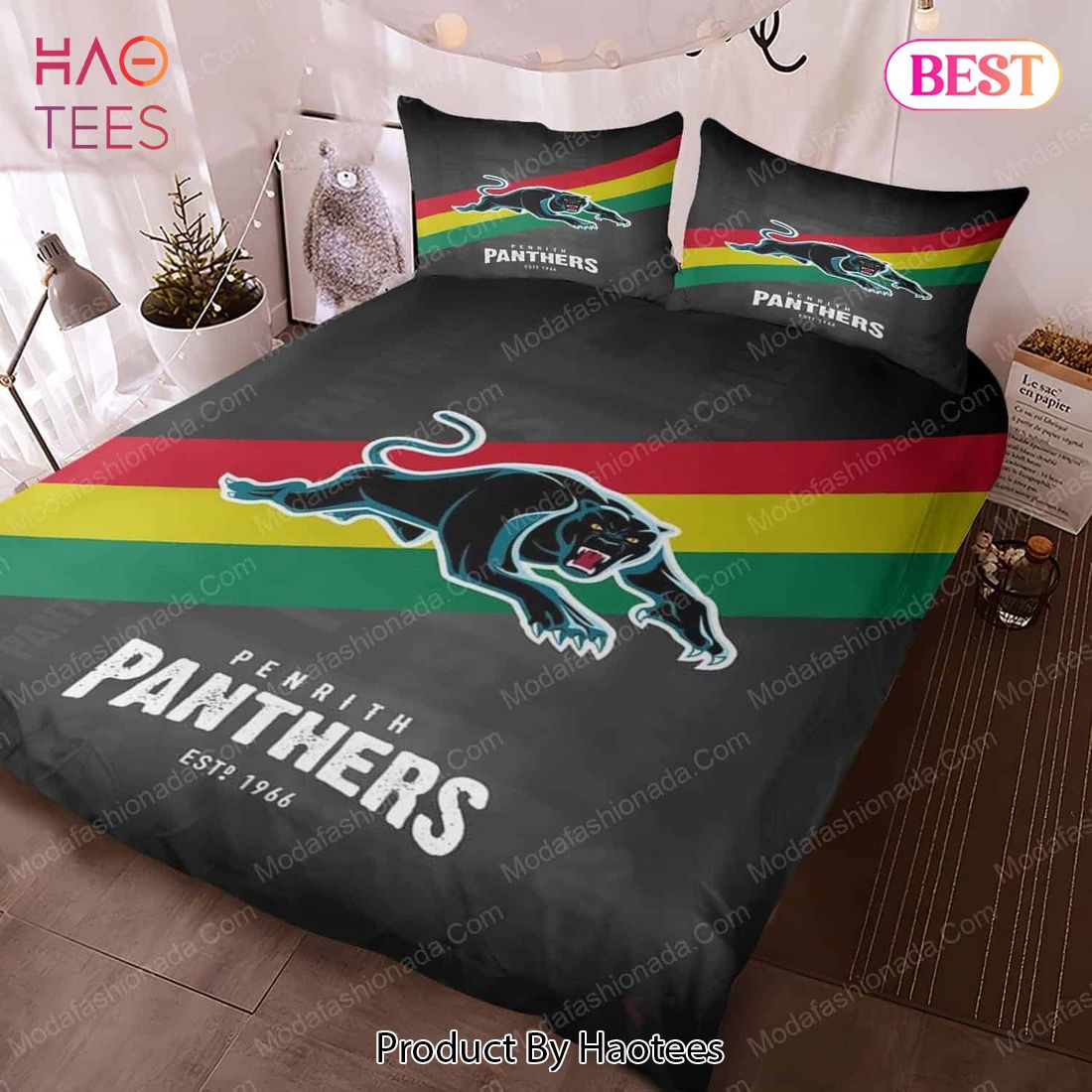 Buy Penrith Panthers Logo Bedding Sets 01 Bed Sets, Bedroom Sets