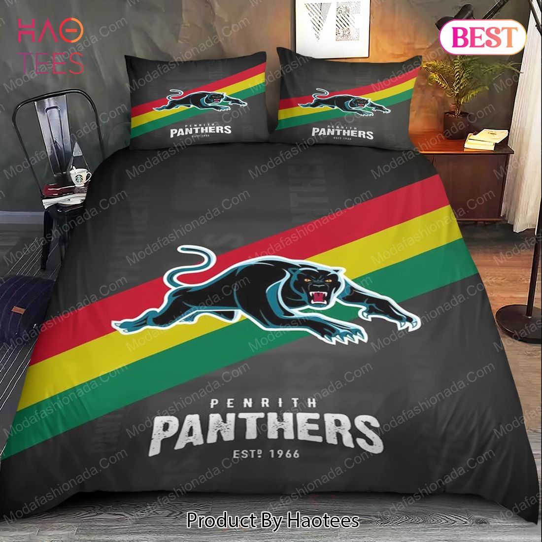 Buy Penrith Panthers Logo Bedding Sets 01 Bed Sets, Bedroom Sets