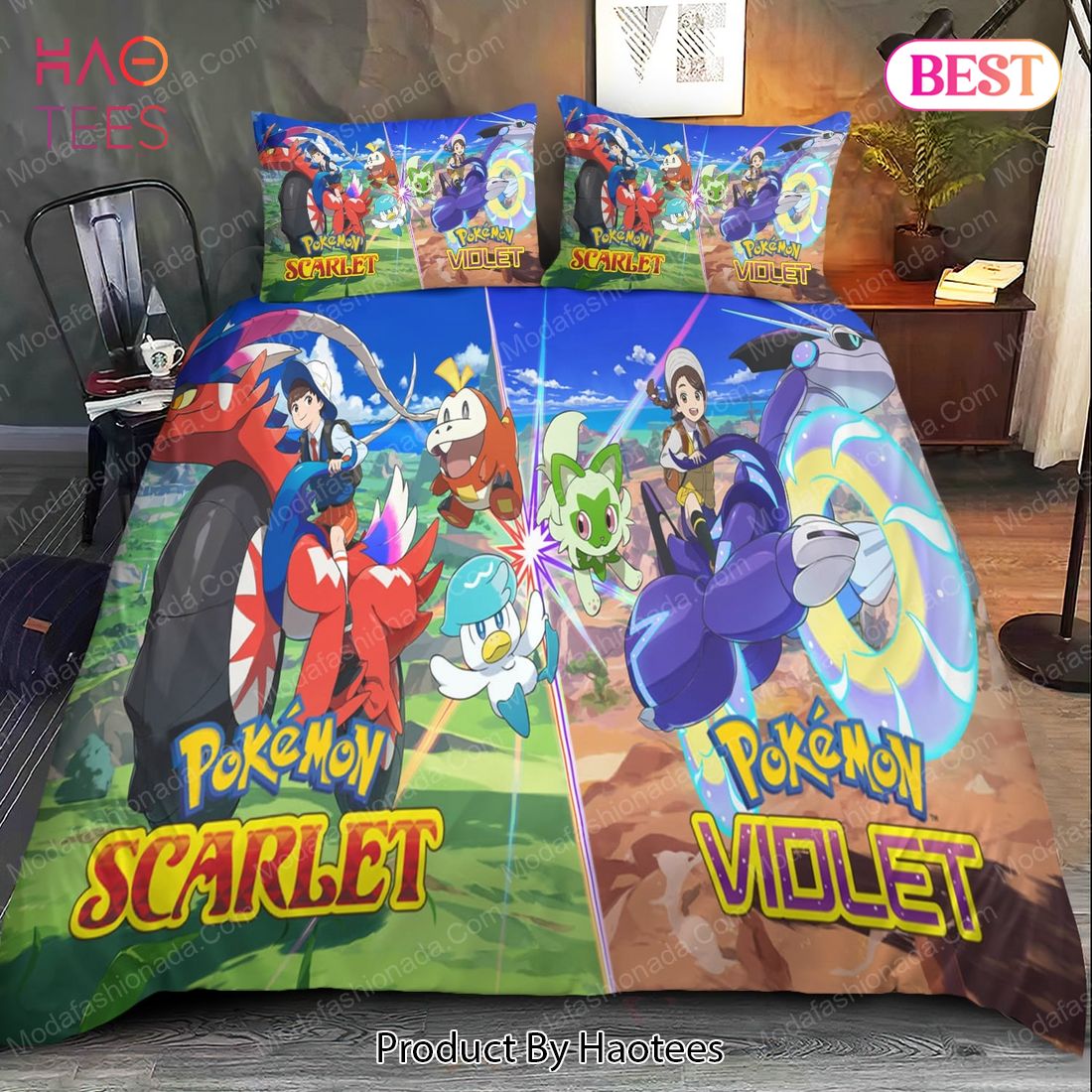 Buy Pokemon Scarlet and Violet Bedding Sets 01 Bed Sets, Bedroom Sets, Comforter Sets, Duvet Cover, Bedspread