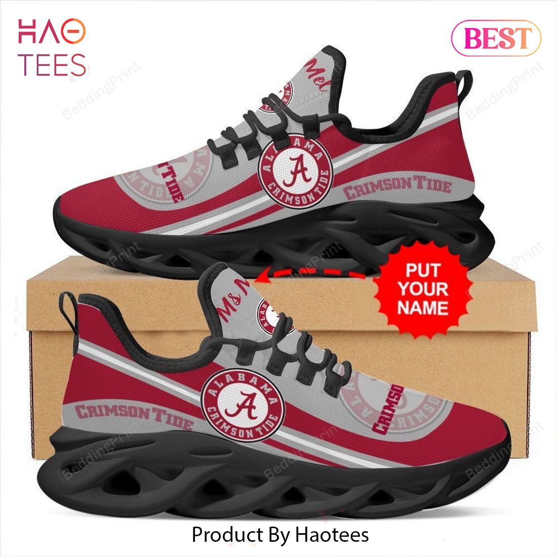 Alabama Crimson Tide Custom Name NCAA Max Soul Shoes Alabama Crimson Tide Custom Name NCAA Max Soul Shoes