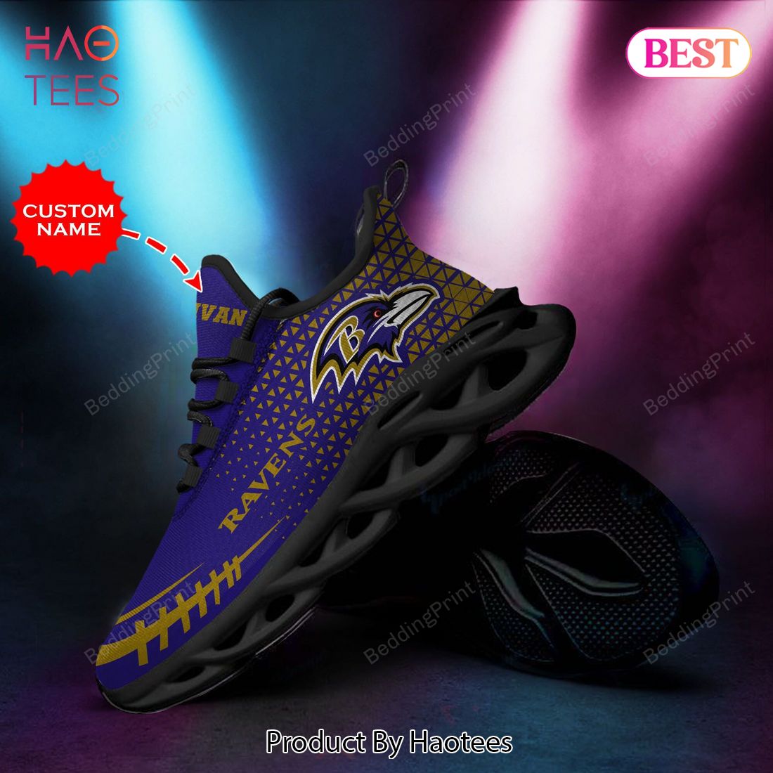 Baltimore Ravens Custom Personalized NFL Max Soul Shoes