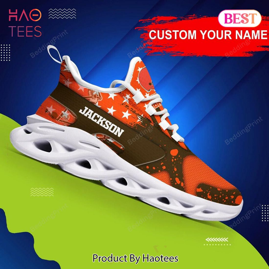 Cleveland Browns NFL Custom Name Max Soul Shoes Cleveland Browns NFL Custom Name Max Soul Shoes
