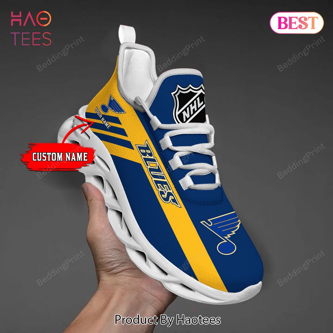 Custom Name St. Louis Blues NHL Max Soul Shoes Custom Name St. Louis Blues NHL Max Soul Shoes