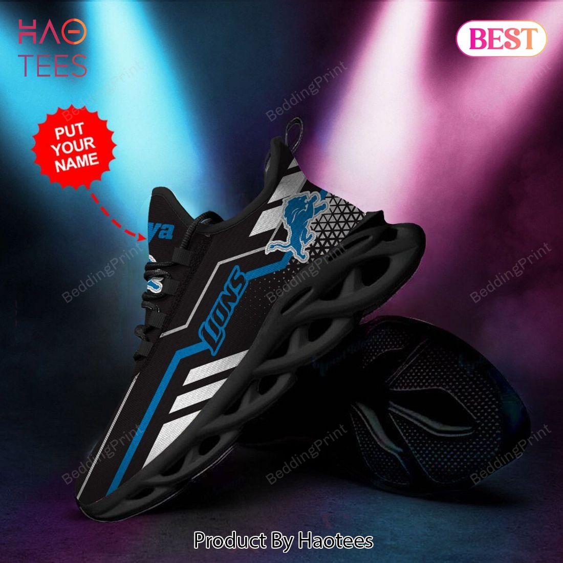 Detroit Lions Custom Personalized NFL Max Soul Shoes Detroit Lions Custom Personalized NFL Max Soul Shoes