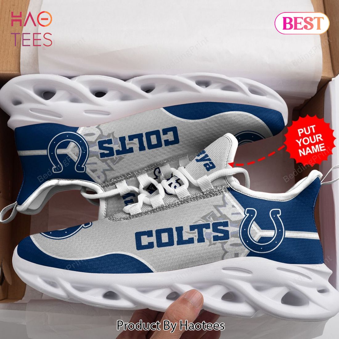Indianapolis Colts Custom Personalized NFL Max Soul Shoes