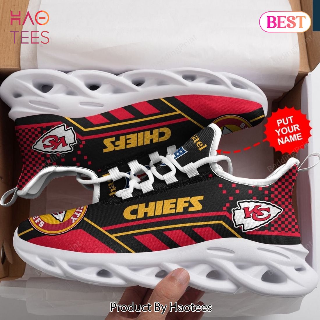 Kansas City Chiefs Custom Name NFL Max Soul Shoes