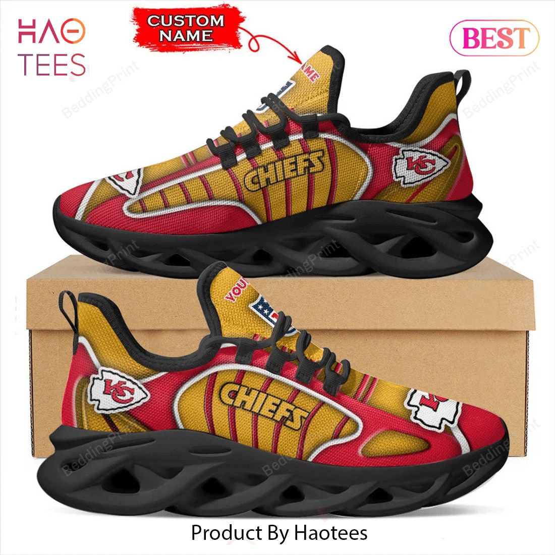 Kansas City Chiefs NFL Custom Name Max Soul Shoes Kansas City Chiefs NFL Custom Name Max Soul Shoes