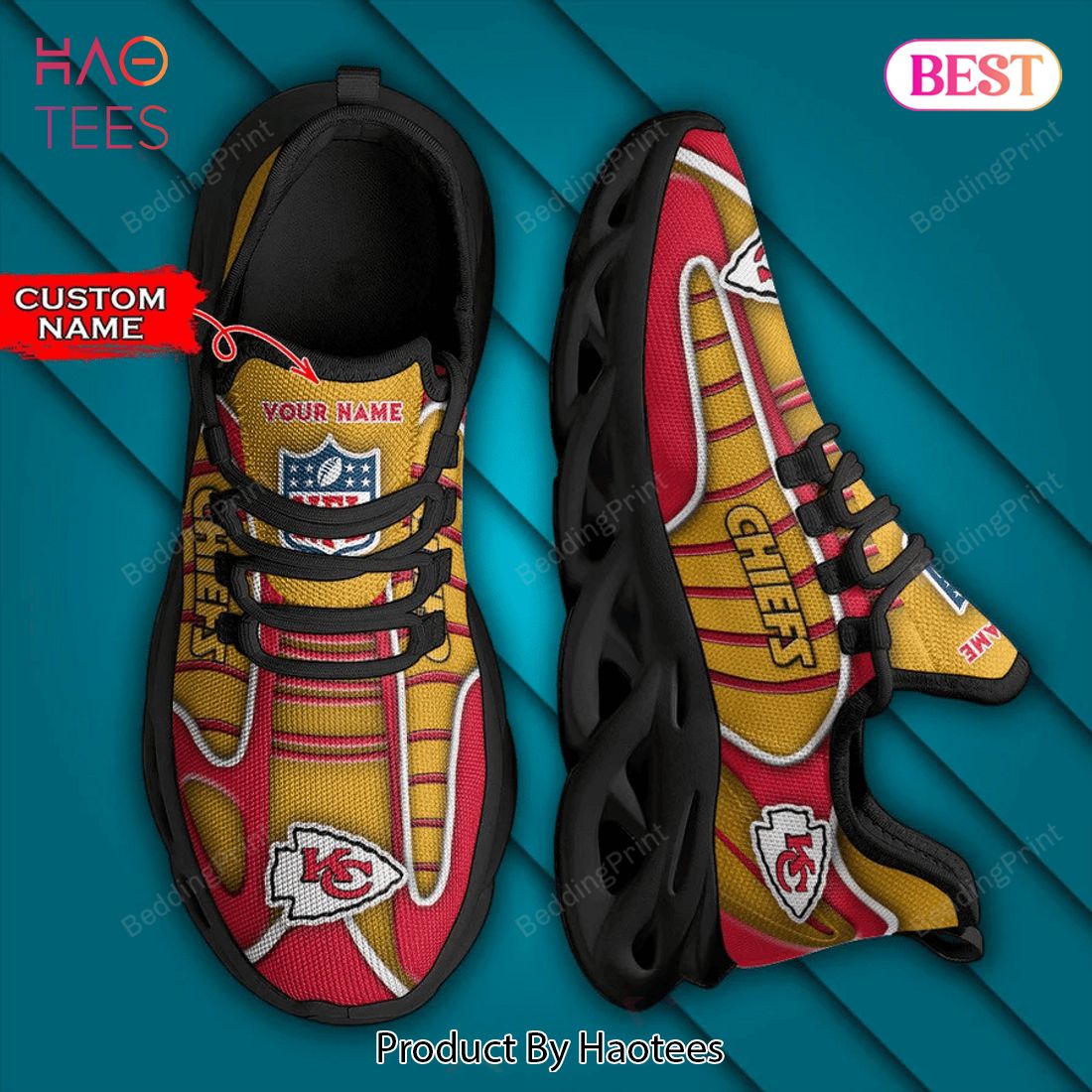 Kansas City Chiefs NFL Custom Name Max Soul Shoes Kansas City Chiefs NFL Custom Name Max Soul Shoes